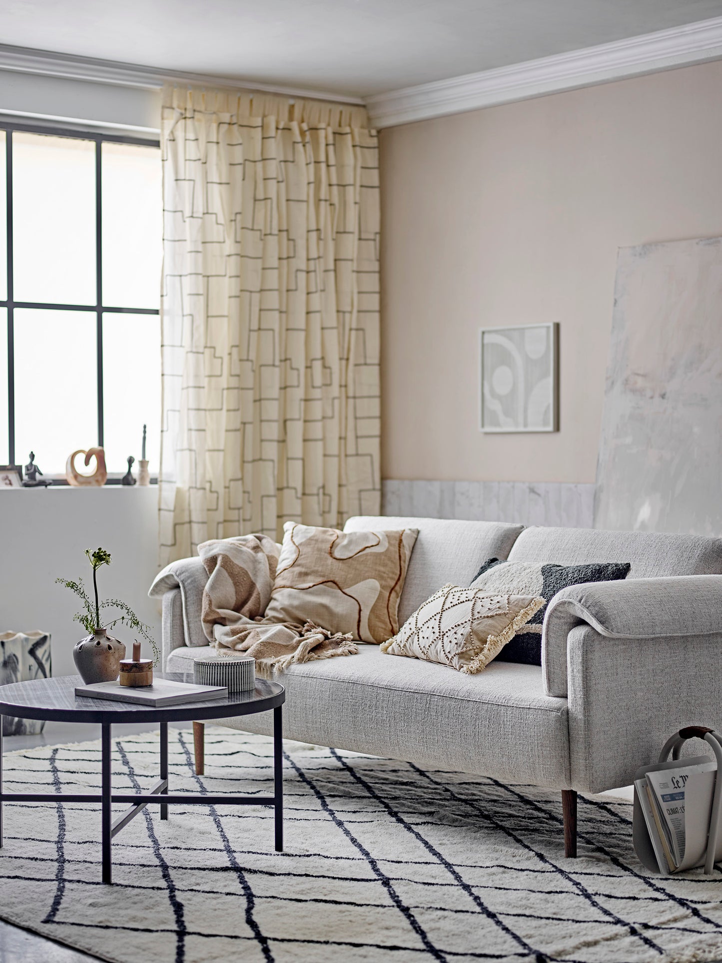 Ceshire Sofa i Naturhvit Tekstil