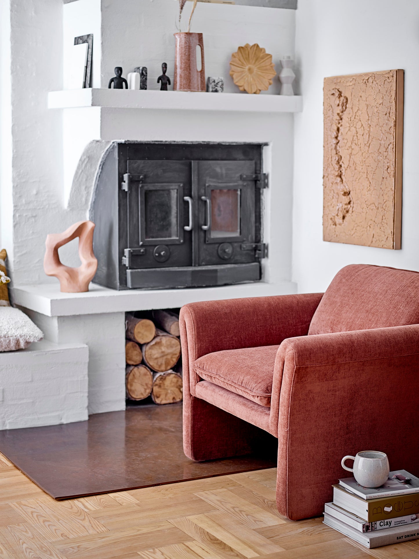 Luna Lounge Stol, Brun, Polyester