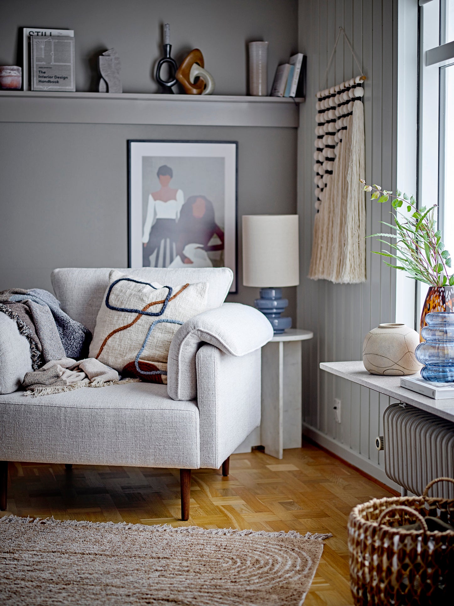 Cheshire Lounge Stol i Naturhvit Tekstil