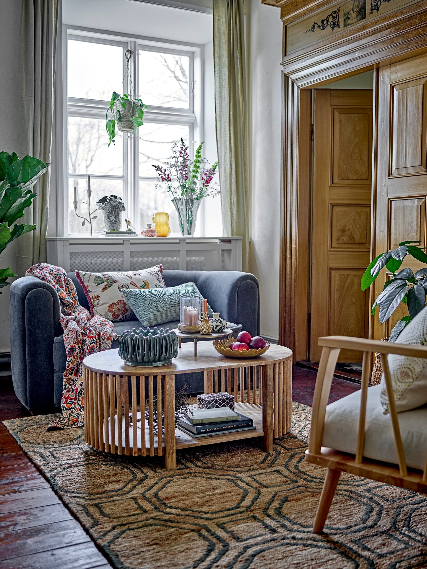 Frida Sofa, Blå, Resirkulert Polyester