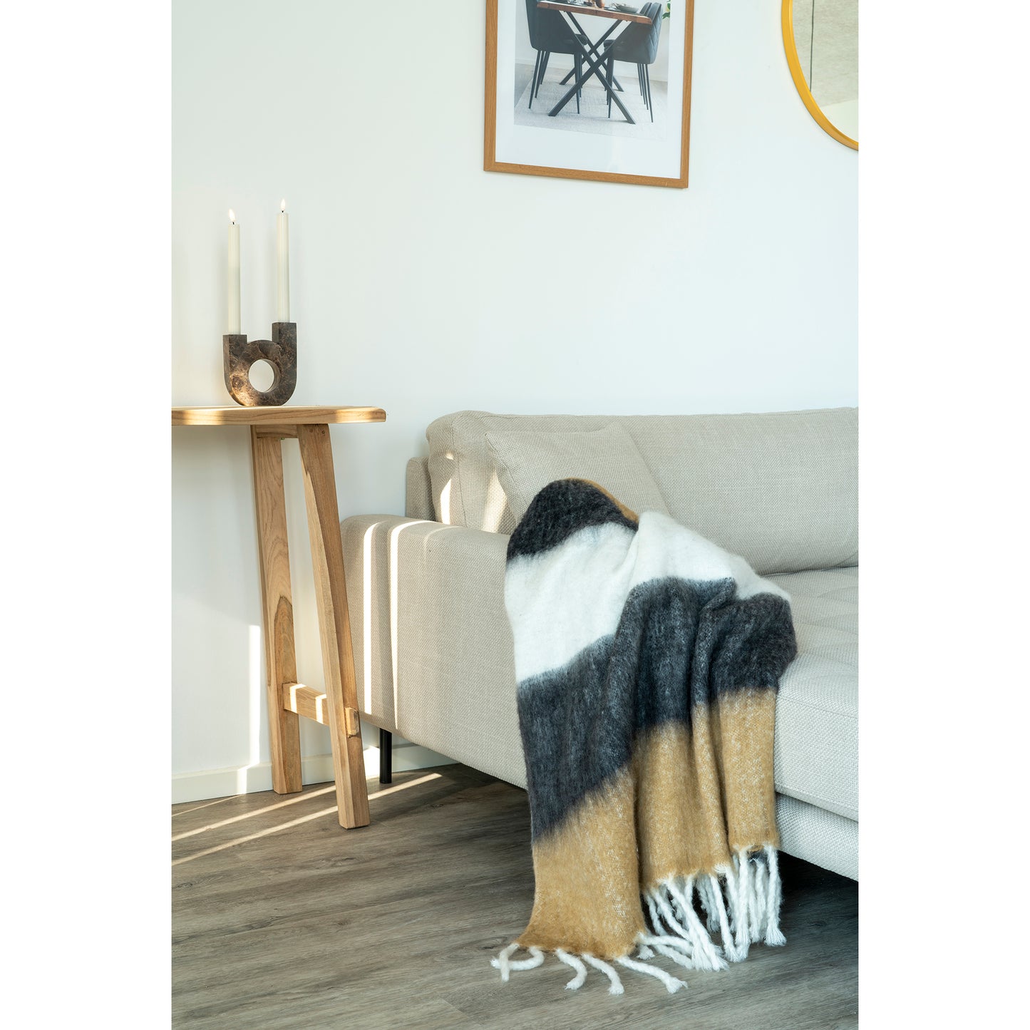 Lysestaker i Brun Marmor