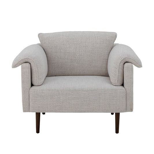 Cheshire Lounge Stol i Naturhvit Tekstil