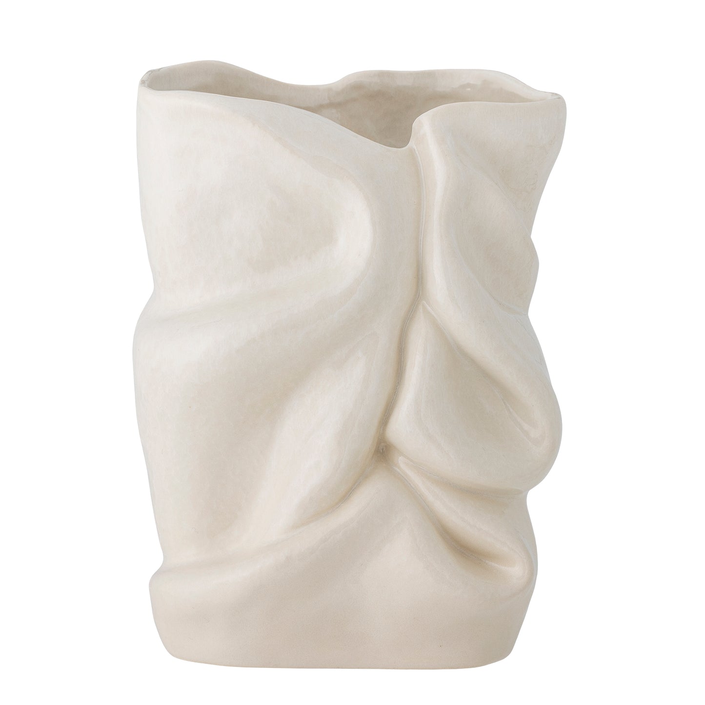 Tekstur Vase, White, Stoneware
