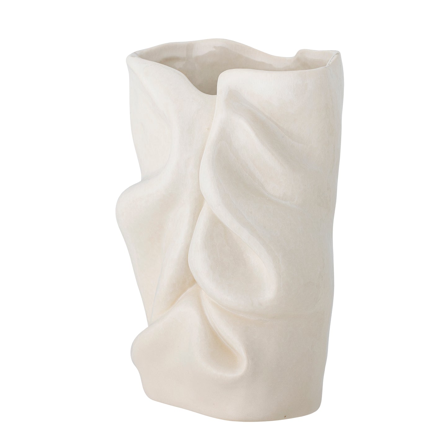 Tekstur Vase, White, Stoneware