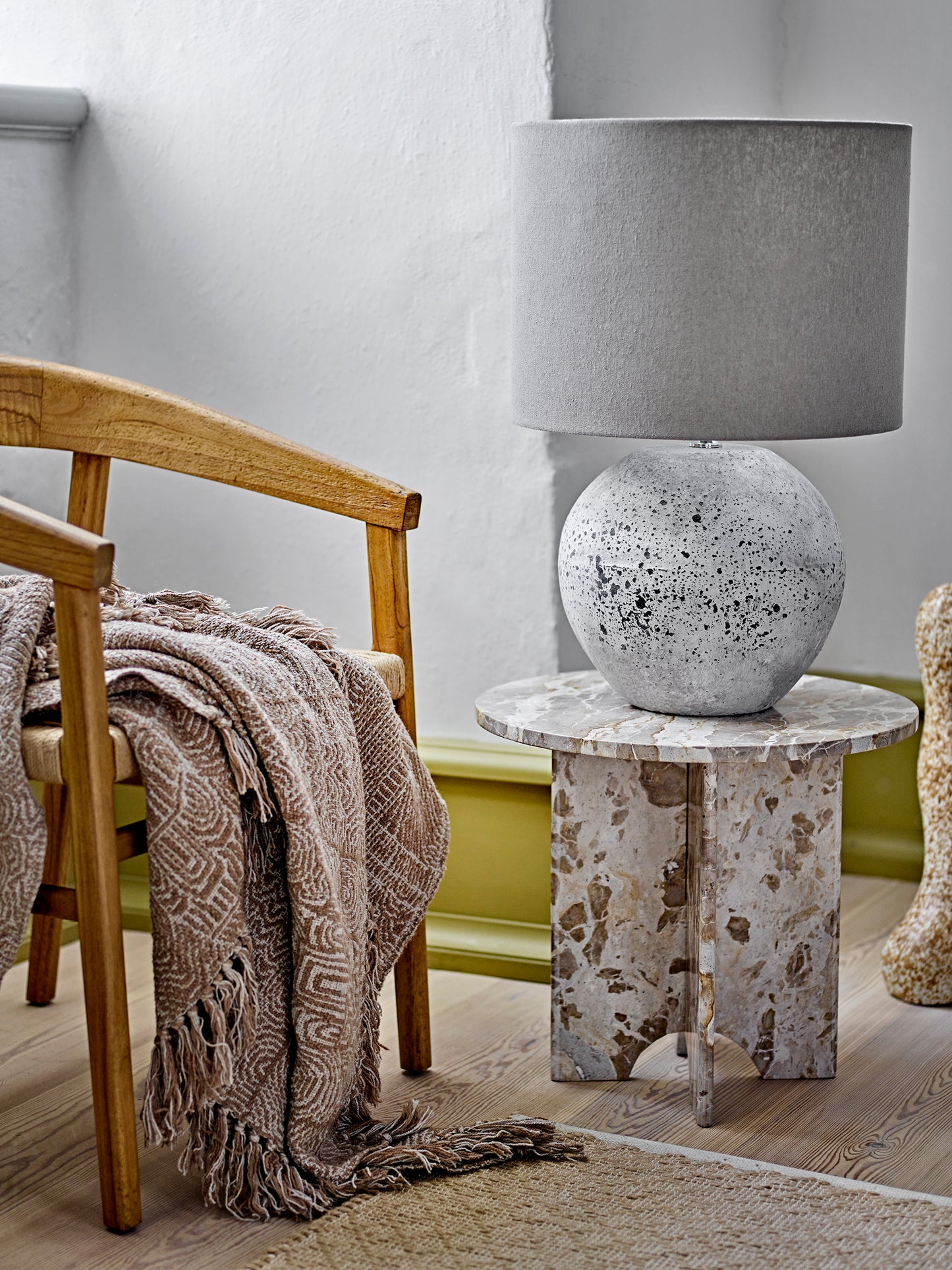 Sora, Sidebord, Brun, Marmor