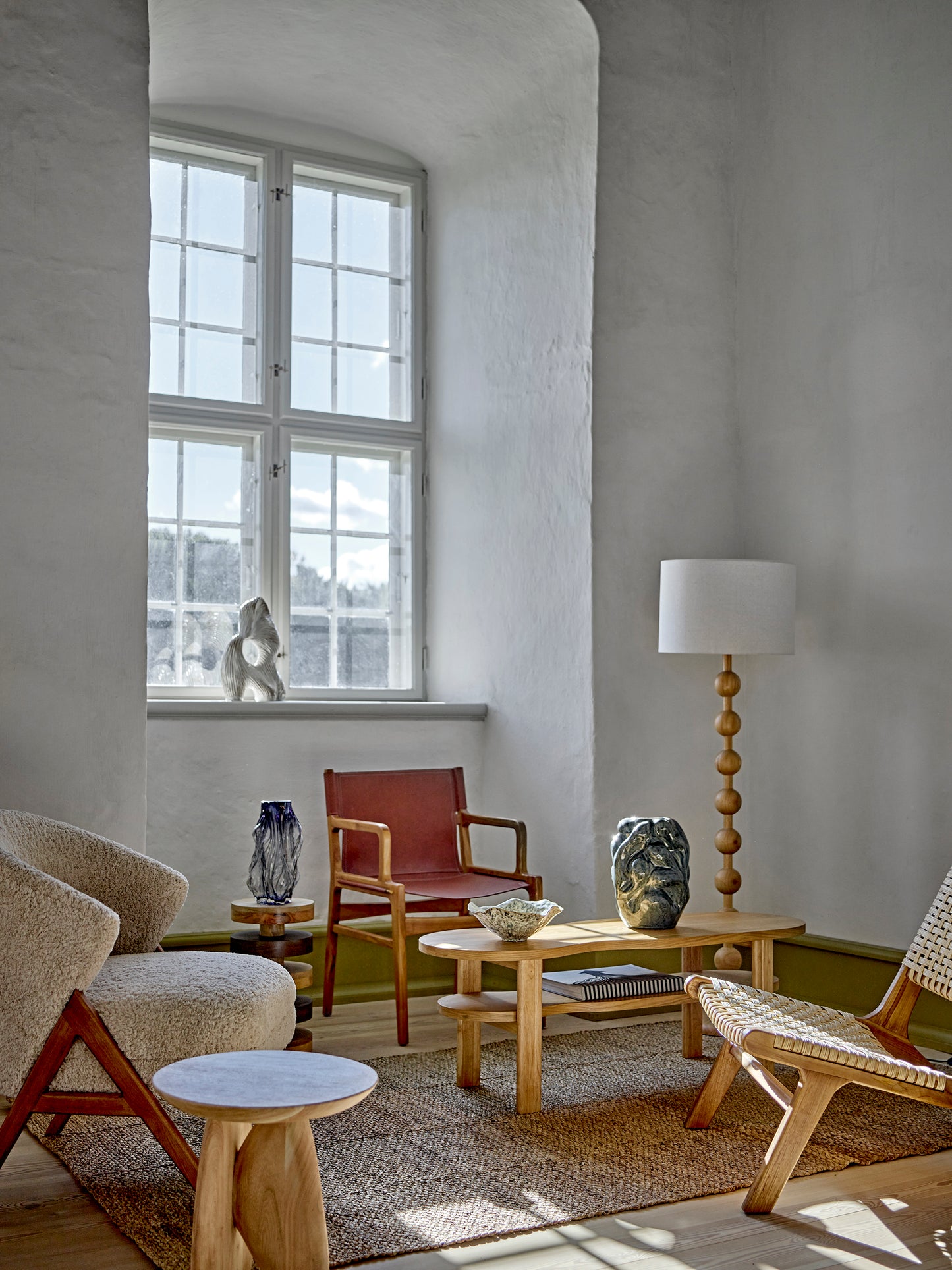Camia Lounge Stol,  Nøytral Tonekombinasjon, Gummitre