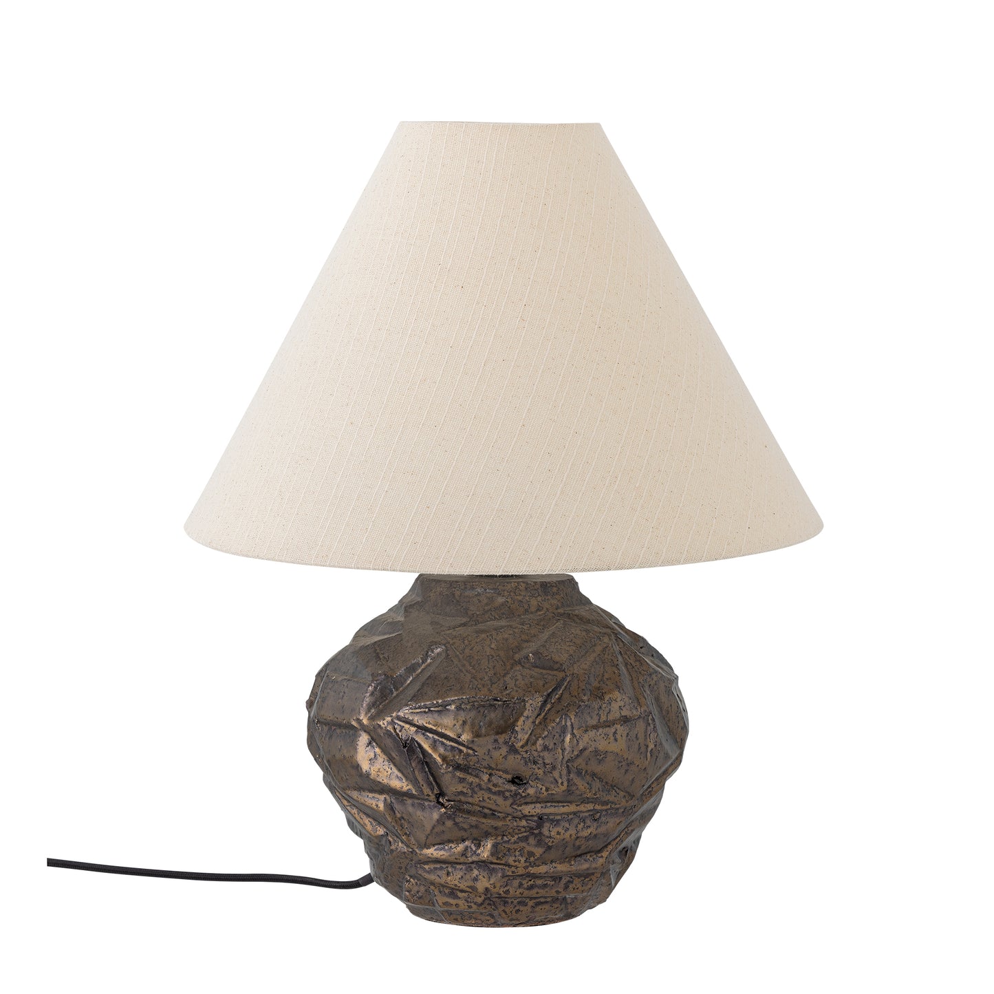 Allegra Bordlampe, Brun, Steingods