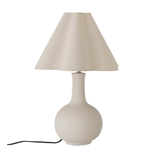 Livia Bordlampe, Hvit, Steingods