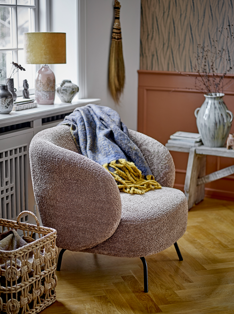 Aurora lenestol, brun, polyester